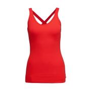 Rode Cross Back Tank Top 10Days , Red , Dames