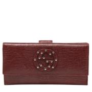 Pre-owned Leather wallets Gucci Vintage , Brown , Dames