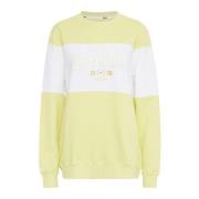 Gezellig Geborduurde Sweatshirt Ball , Yellow , Dames