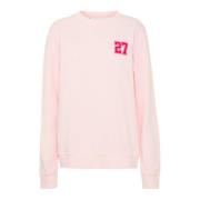 Gezellige Milkshake Sweatshirt met Geborduurd Detail Ball , Pink , Dam...