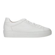 Witte Leren Sneakers voor Dames Gabor , White , Dames