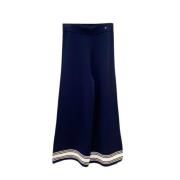 Navy Blauw Wit Gestreepte Gebreide Broek Carolina Herrera , Blue , Dam...