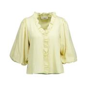Gele Pofmouw Blouse Co'Couture , Yellow , Dames