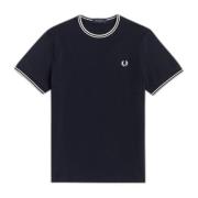 Twin Tipped T-shirt Fred Perry , Blue , Dames