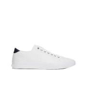 Witte Street Low Leren Sneakers Tommy Hilfiger , White , Heren