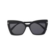 Zwart Optisch Montuur Clip Stijl Tom Ford , Black , Dames