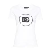 Optisch Wit Tshirt Dolce & Gabbana , White , Dames