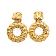 Pre-owned Yellow Gold earrings Chanel Vintage , Yellow , Dames