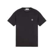 Zwarte T-shirts en Polos met Slim Fit Stone Island , Black , Heren