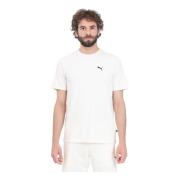 Crème Geborduurd Logo T-shirt Puma , Beige , Heren