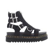 Houtskool Grijs Nubuck Sandalen Dr. Martens , Black , Dames