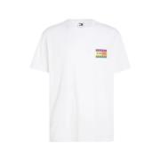 Kleurrijk Grafisch Logo T-Shirt Tommy Jeans , White , Heren
