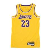 LeBron James NBA Icon Edition Shirt Nike , Yellow , Heren