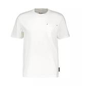 Klassiek Katoenen T-Shirt Moose Knuckles , White , Heren