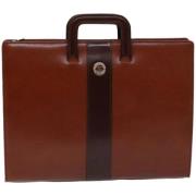 Pre-owned Leather briefcases Valentino Vintage , Brown , Dames