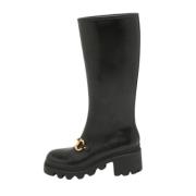 Pre-owned Rubber boots Gucci Vintage , Black , Dames