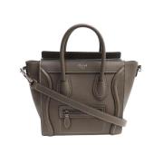 Pre-owned Leather handbags Celine Vintage , Gray , Dames