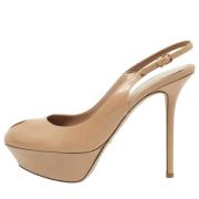 Pre-owned Leather heels Sergio Rossi Pre-owned , Beige , Dames