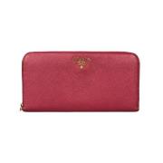 Pre-owned Leather wallets Prada Vintage , Red , Dames