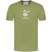 Groene Katoenen T-Shirt 31 Collectie Iceberg , Green , Heren