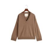 V-neck Knitwear Gant , Beige , Dames