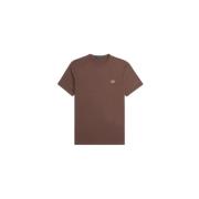 Katoenen Jersey Logo Shirt Regular Fit Fred Perry , Brown , Heren