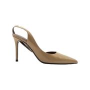 Pre-owned Leather heels Celine Vintage , Beige , Dames