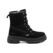 Lace-up Boots Kickers , Black , Dames