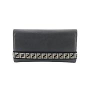 Pre-owned Leather wallets Fendi Vintage , Black , Unisex