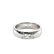 Pre-owned White Gold rings Hermès Vintage , Gray , Dames