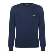 Round-neck Knitwear A.p.c. , Blue , Heren