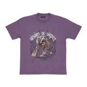 Rock Tiger Print Tee - Paars Vision OF Super , Purple , Heren