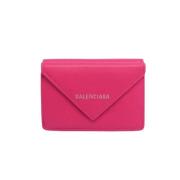 Pre-owned Leather wallets Balenciaga Vintage , Pink , Dames
