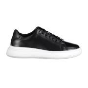 Zwarte Polyester Sneaker met Contrasterende Details Calvin Klein , Bla...