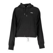 Zwarte katoenen trui met capuchon Fila , Black , Dames