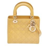 Pre-owned Leather totes Dior Vintage , Yellow , Dames
