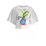 Stijlvol Wit Katoenen T-Shirt Desigual , White , Dames