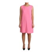 Pink Shift Sleeveless Knee Length Dress Dolce & Gabbana , Pink , Dames
