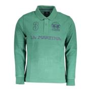 Groen Katoenen Polo Shirt, Lange Mouwen, Logo La Martina , Green , Her...