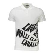 Polo Shirt Cavalli Class , White , Heren