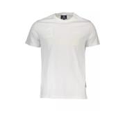 Wit Katoenen T-Shirt, Korte Mouw, Ronde Hals, Print, Logo La Martina ,...