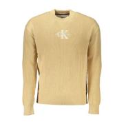 Round-neck Knitwear Calvin Klein , Beige , Heren