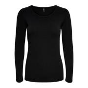 Zwart Live Love Life Lange Mouw Top Only , Black , Dames