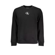 Calvin Klein Black Cotton Sweater Calvin Klein , Black , Heren