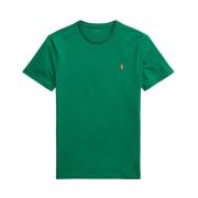 Custom Slim Fit Katoenen T-Shirt Ralph Lauren , Green , Heren