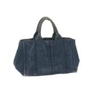 Pre-owned Canvas handbags Prada Vintage , Blue , Dames