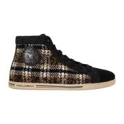 Beige Bruin Logo High Top Sneakers Dolce & Gabbana , Multicolor , Here...