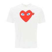 T-Shirts Comme des Garçons Play , White , Heren