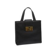 Pre-owned Leather handbags Gucci Vintage , Black , Dames