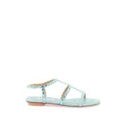 Flat Sandals Aquazzura , Blue , Dames